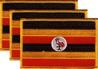 Uganda Flag Patch<br>Pack of 3
