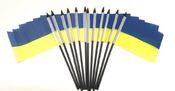 Ukraine Miniature Flags - 12 Pack 
