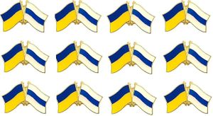 Ukraine and Anti War Flag Friendship Pack of 12