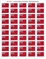 United Kingdom Civil Ensign Sheet of 50 Stickers
