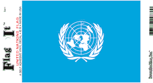 United Nations Flag Decal<br>Pack of 6