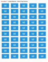 United Nations Sheet of 50 Stickers