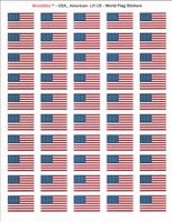 United States Left Hand Sheet of 50 Stickers