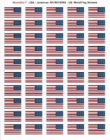 United States Right Hand Sheet of 50 Stickers