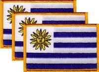 Uruguay Flag Patch<br>Pack of 3