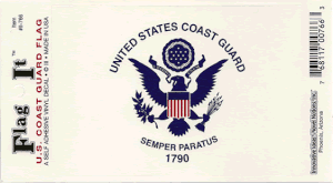 US Coast Guard Flag Decal<br>Pack of 6