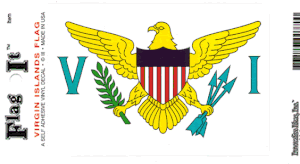 US Virgin Islands Flag Decal<br>Pack of 6