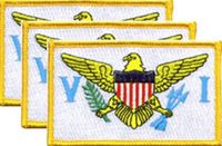 US Virgin Islands Flag Patch<br>Pack of 3