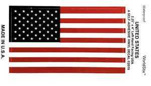 Wholesale American Flag Vinyl Decal<br> 2 3/8" x 4" - Pack of 25