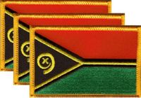 Vanuatu Flag Patch<br>Pack of 3