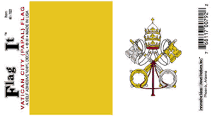 Vatican City Flag Decal<br>Pack of 6