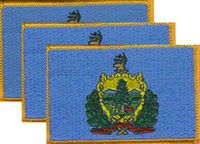 Vermont Flag Patch<br>Pack of 3