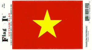 Vietnam Flag Decal<br>Pack of 6