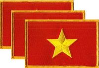 Vietnam Flag Patch<br>Pack of 3