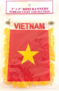 Vietnam Mini Banners Pack of 3