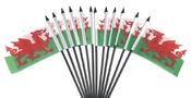 Wales Miniature Flags - 12 Pack