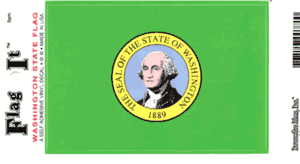 Washington Flag Decal<br>Pack of 6