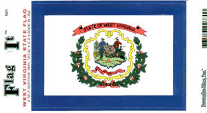 West Virginia Flag Decal<br>Pack of 6