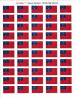 Western Samoa Sheet of 50 Stickers