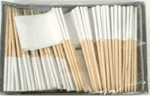 White Flag Toothpicks