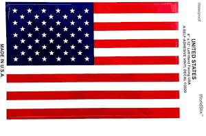 American Flag Vinyl Decal - 8" x 12"