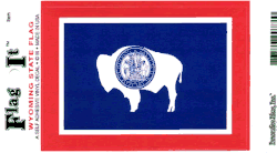 Wholesale State Vinyl Flag Decals 3 1/2" x 5"--Pack of 6