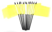 Yellow Miniature Flags - 12 Pack