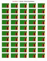 Zambia Sheet of 50 Stickers