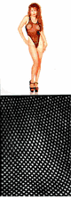 Built Up Shoulders Sleeveless Hi-Cut Fish Net Teddy