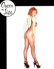 Ladies Queen Size Catsuit - Low Back Fishnet Body Stocking