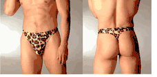 Men's Thong Underwear- Animal Prints Nylon Lycra