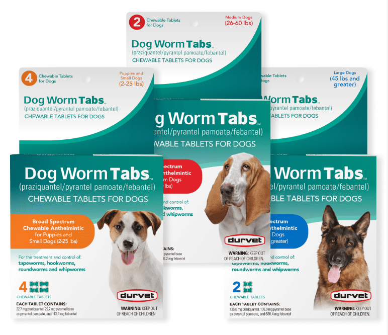Dog Worm Tabs by Durvet. All Veterinary Supply