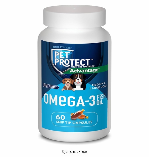 Pet Protect Omega-3 Free Form Snip Tip Md & Lg Dogs 60ct