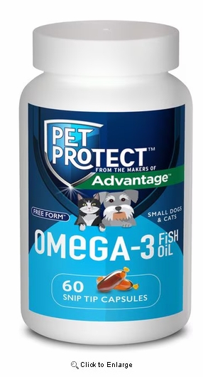 Pet Protect Omega-3 Free Form Snip Tip Sm Dogs & Cats 60ct