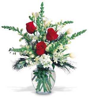  CHRISTMAS  FLOWERS  WITH ROSES  FX 4706