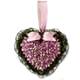 Dried Rosebud Heart Basket