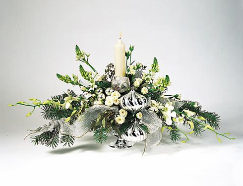 T075-03 Silver and White Arrangement