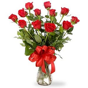dozen red roses