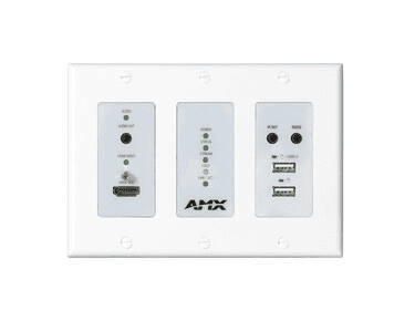AMX N2625D Decoder Wall Plate w/ Dante, Decora Style - AMX-N26D013