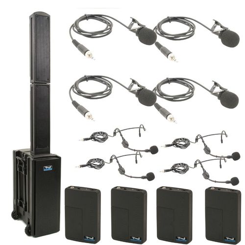 Anchor Audio Legacy BEACON QUAD Package with 4 Wireless mics - BEA-QUAD-BBBB