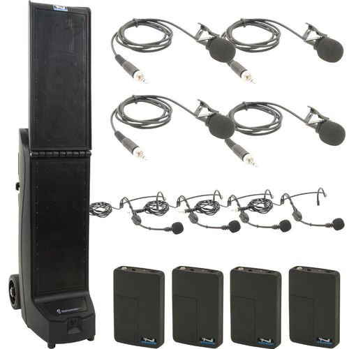 Anchor Audio Legacy BIGFOOT QUAD Package with 4 Wireless mics - BIG-QUAD-BBBB