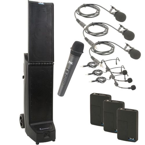 Anchor Audio Legacy BIGFOOT QUAD Package with 4 Wireless mics - BIG-QUAD-HBBB