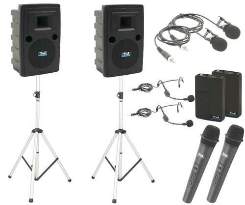 Anchor Audio Legacy LIBERTY DELUXE AIR Package with 4 Wireless mics - LIB-DP4-AIR-HHBB