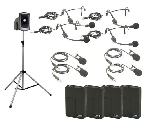 Anchor Audio Legacy MEGAVOX BASIC Package with 4 Wireless mics - MEGA-BP4-BBBB
