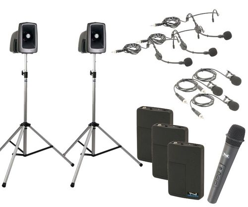 Anchor Audio Legacy MEGAVOX DELUXE AIR Package with 4 Wireless mics - MEGA-DP4-AIR-HBBB