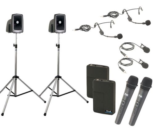 Anchor Audio Legacy MEGAVOX DELUXE AIR Package with 4 Wireless mics - MEGA-DP4-AIR-HHBB