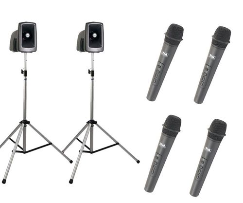 Anchor Audio Legacy MEGAVOX DELUXE AIR Package with 4 Wireless mics - MEGA-DP4-AIR-HHHH
