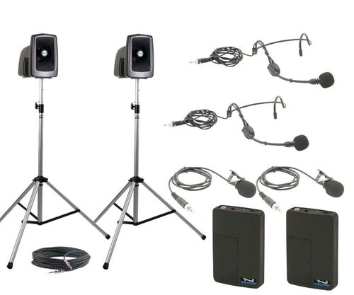 Anchor Audio Legacy MEGAVOX DELUXE Package with TWO Wireless mics - MEGA-DP2-BB