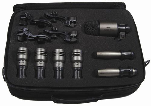 Astatic 7-piece Percussion Microphone Pack  -  Contains four TSM411, two ICM417, one KBM412, four DMC1 - PMP742C