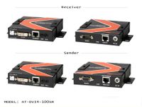 Atlona DVI +RS232+Bi-Directional IR Extenders over CAT5/6/7 up to 330ft - AT-DVI4-100SR